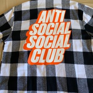Anti Social Social Club Blocked logo Flannel